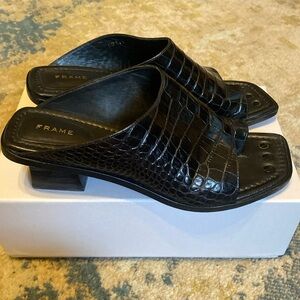 Frame Black Croc Slide, 9.5US